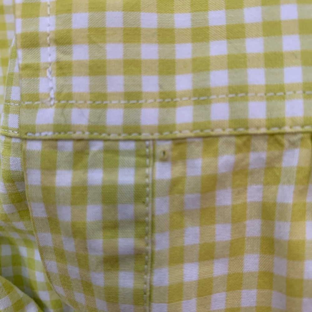 J. Crew Lime Green Gingham Button-Down Casual Shirt - Picture 7 of 8